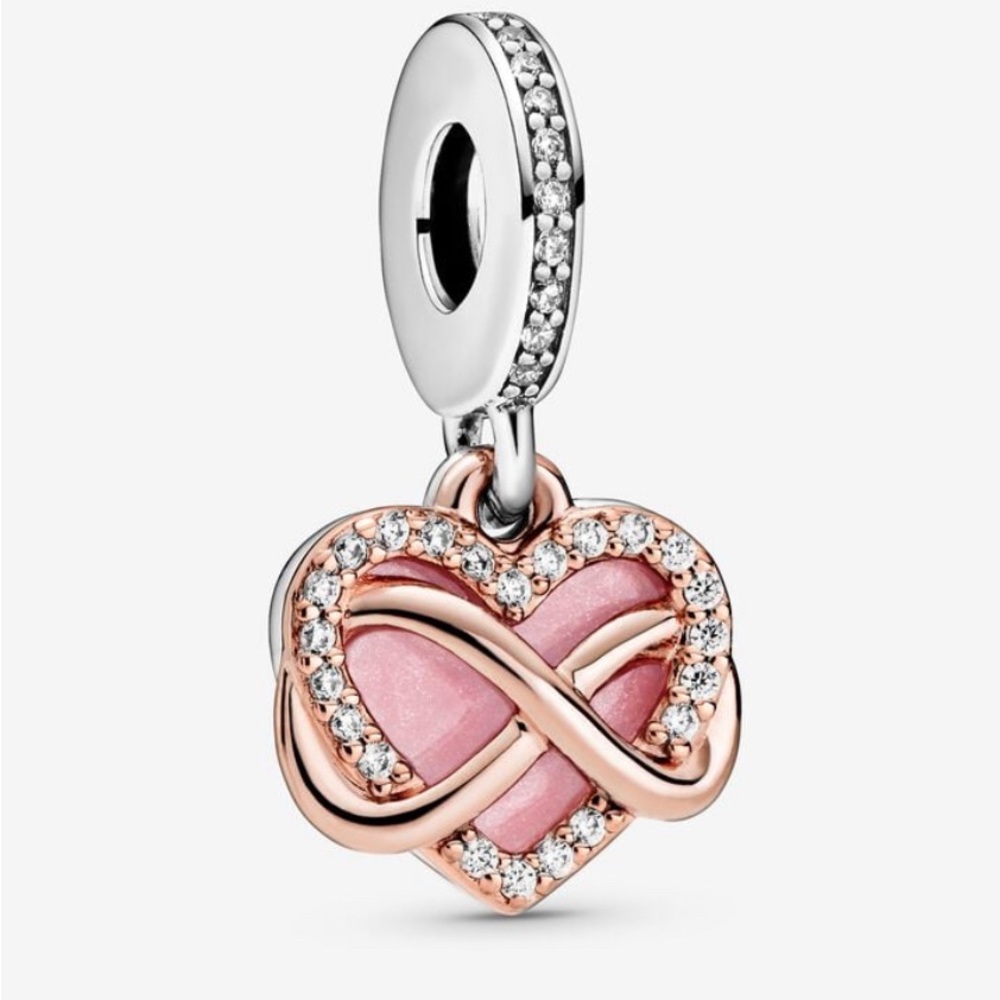 PANDORA Sparkling Infinity Heart Dangle Charm